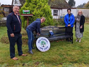 50th Breathing Space bench with Jim Hume