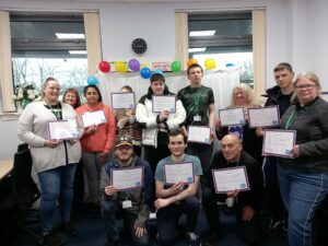 West Lothian Council staff with certificates after completing Your Resilience workshop