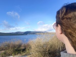 rural mental health - women looking at the loch and hills
