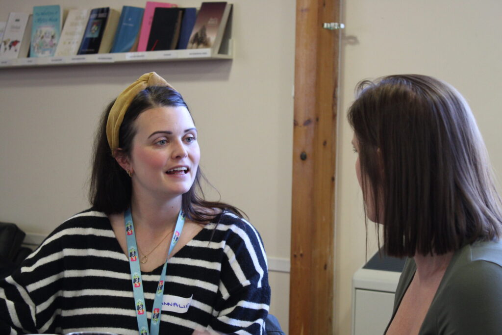 relationships, two women chatting, boundaries, mental health