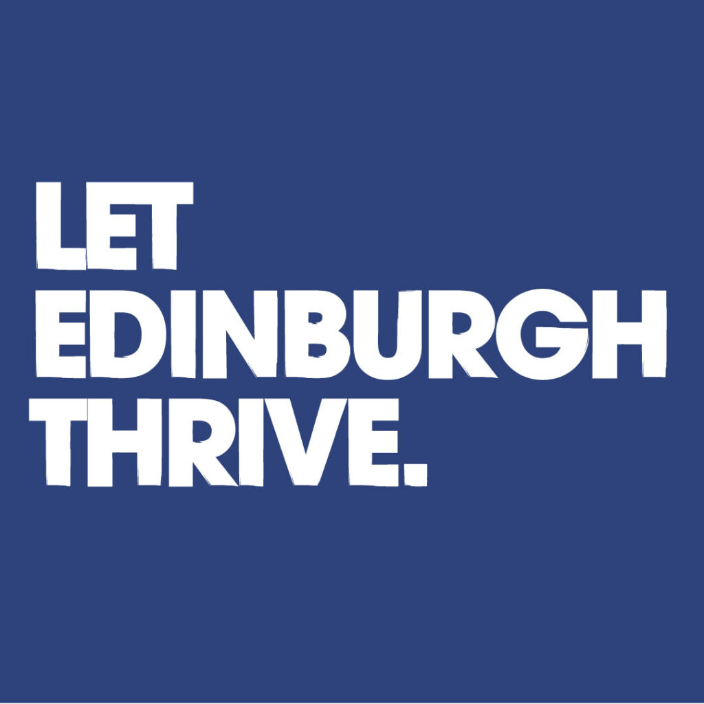 Let-Edinburgh-Thrive - Change Mental Health Blue background that says "Let Edinburgh Thrive."