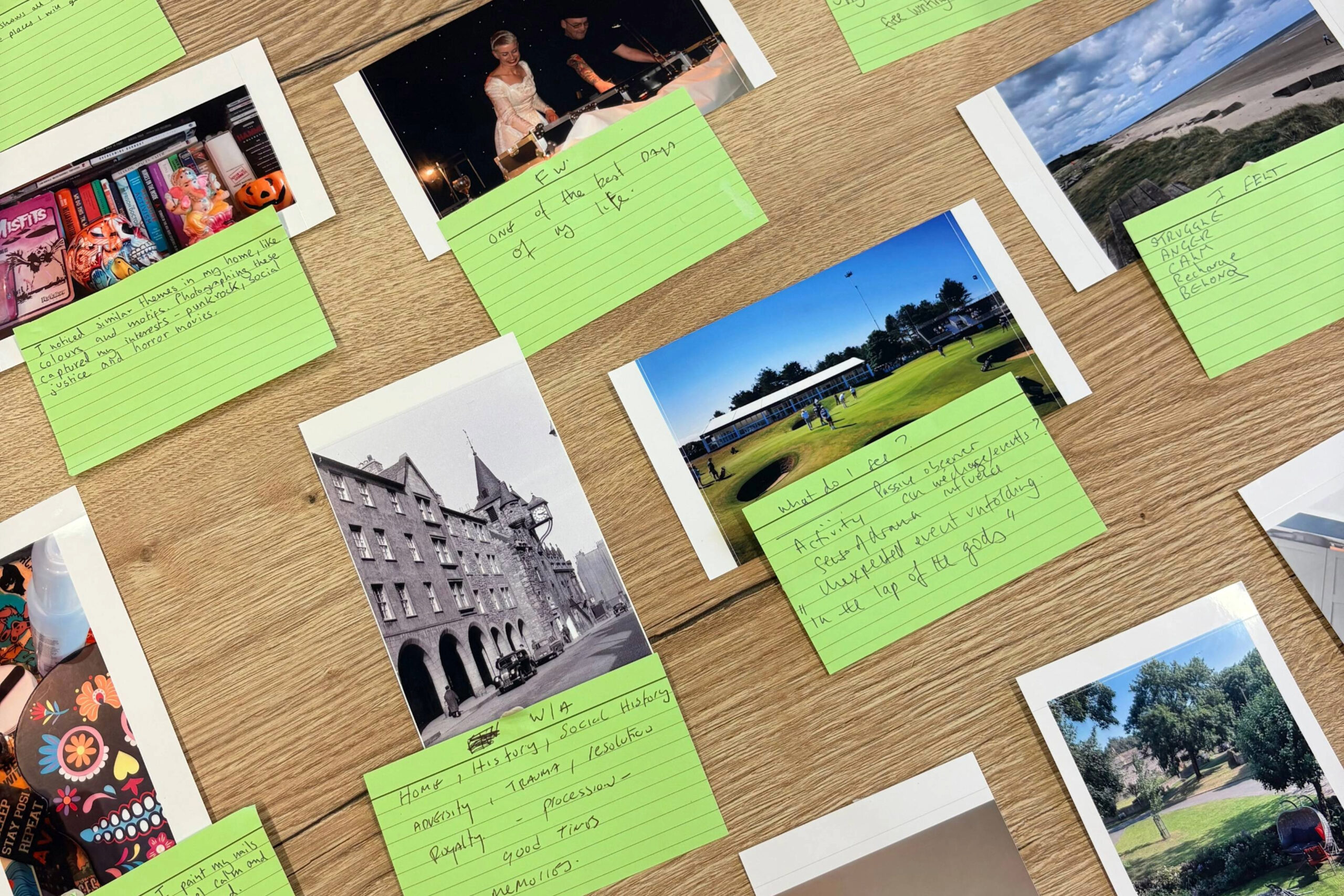 Images captured during the photovoice project pilot with hand written captions